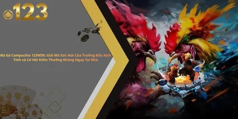 Đá Gà Campuchia 123WIN Giải Mã Sức Hút Của Trường Đấu Kịch Tính và Cơ Hội Kiếm Thưởng Khủng Ngay Tại Nhà